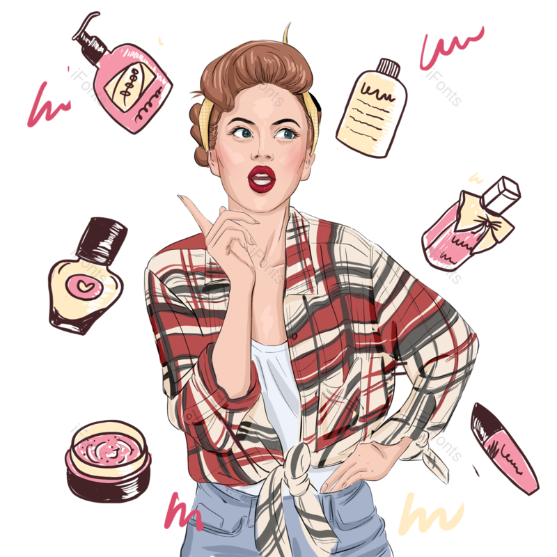 化妆图片,美妆元素,女孩PNG,时尚免抠素材